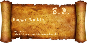 Bogya Martin névjegykártya